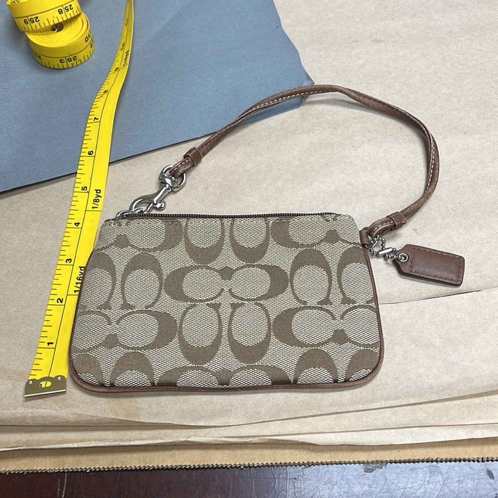 COACH Signature C Jacquard Fabric Wristlet - Picture 2 of 2